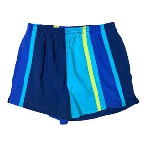 🌴 Cheetah‎ Sport Vintage Swim Trunks L 🔵 90s Colorblock